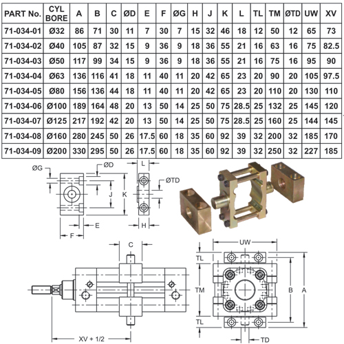 Intermediate Trunnion With Mounting Bracket